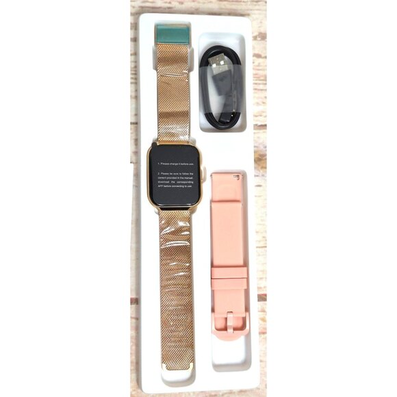 Tikland Smart Watch for Women 1.96” Gold Fitness Tracker with Bluetooth Calling, main image 14